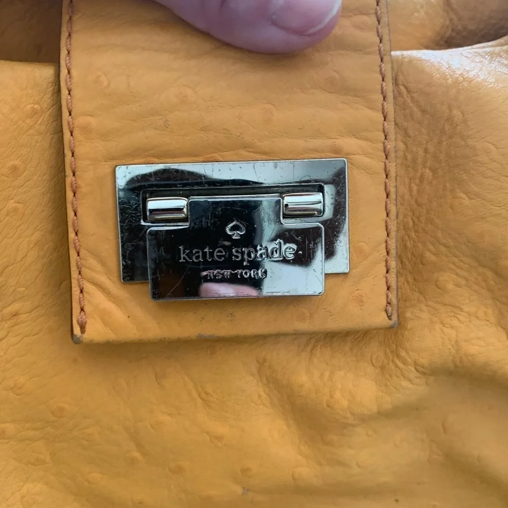 Kate spade handbag ostrich leather